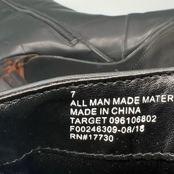 A New Day Clear Leopard Print Heel Black Ankle Boots - Picture 7 of 7